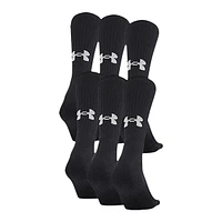 Under Armour Men's Training Cotton Crew Socks, Quick-Dry, 6-Pack