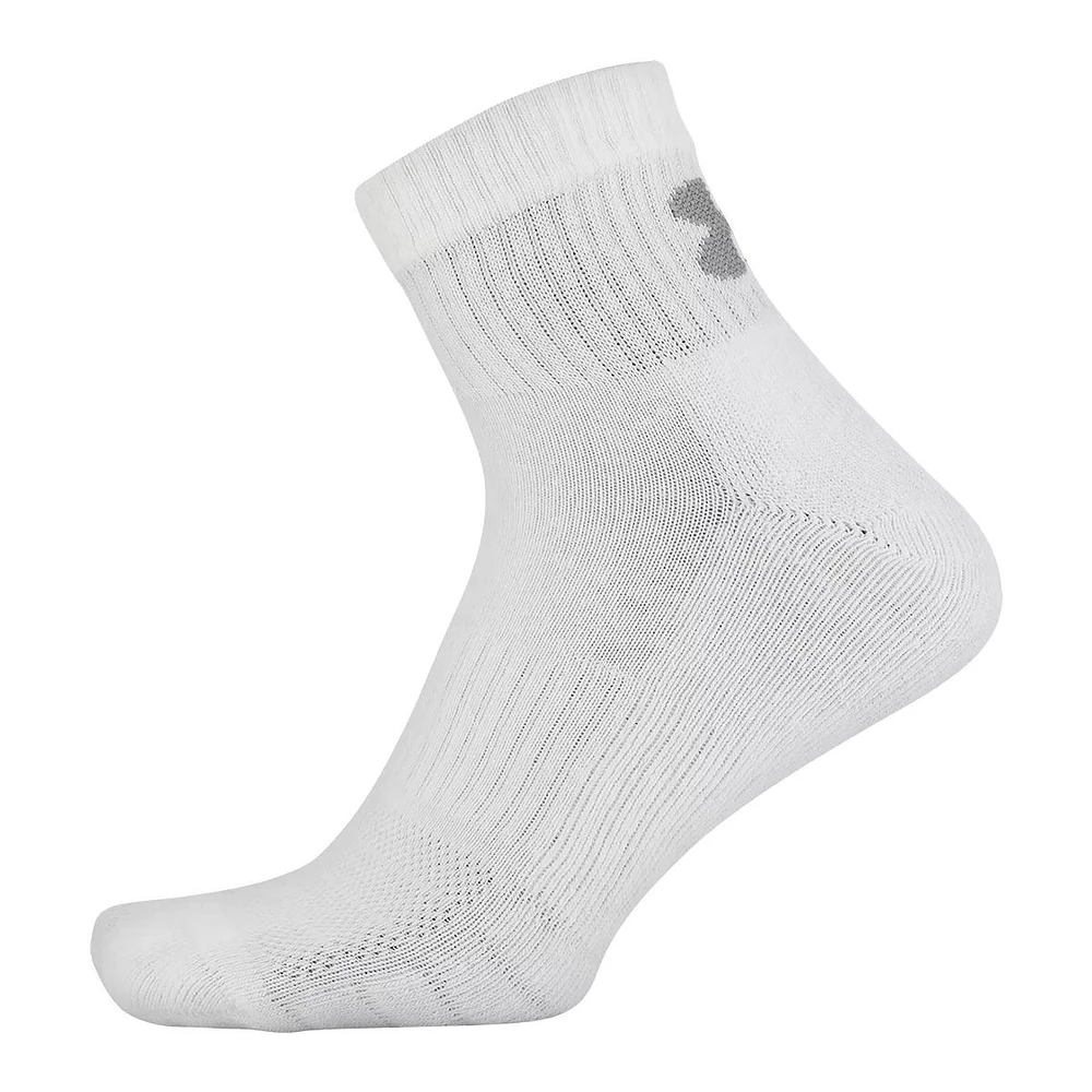 Under Armour Men's Training Cotton Quarter Socks, Quick-Dry, 6-Pack