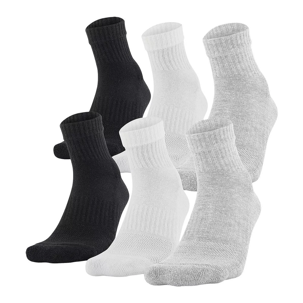 Under Armour Men's Training Cotton Quarter Socks, Quick-Dry, 6-Pack