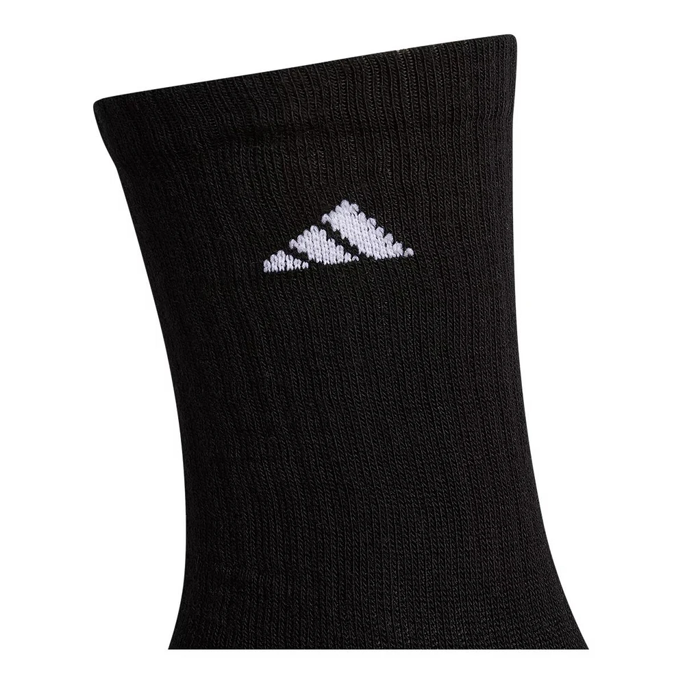 adidas Men's Cushioned II Crew Socks, Moisture-Wicking, 3-Pack