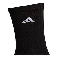 adidas Men's Cushioned II Crew Socks, Moisture-Wicking, 3-Pack