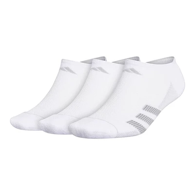 adidas Men's Stripe II No-Show Socks, Breathable, 3-Pack