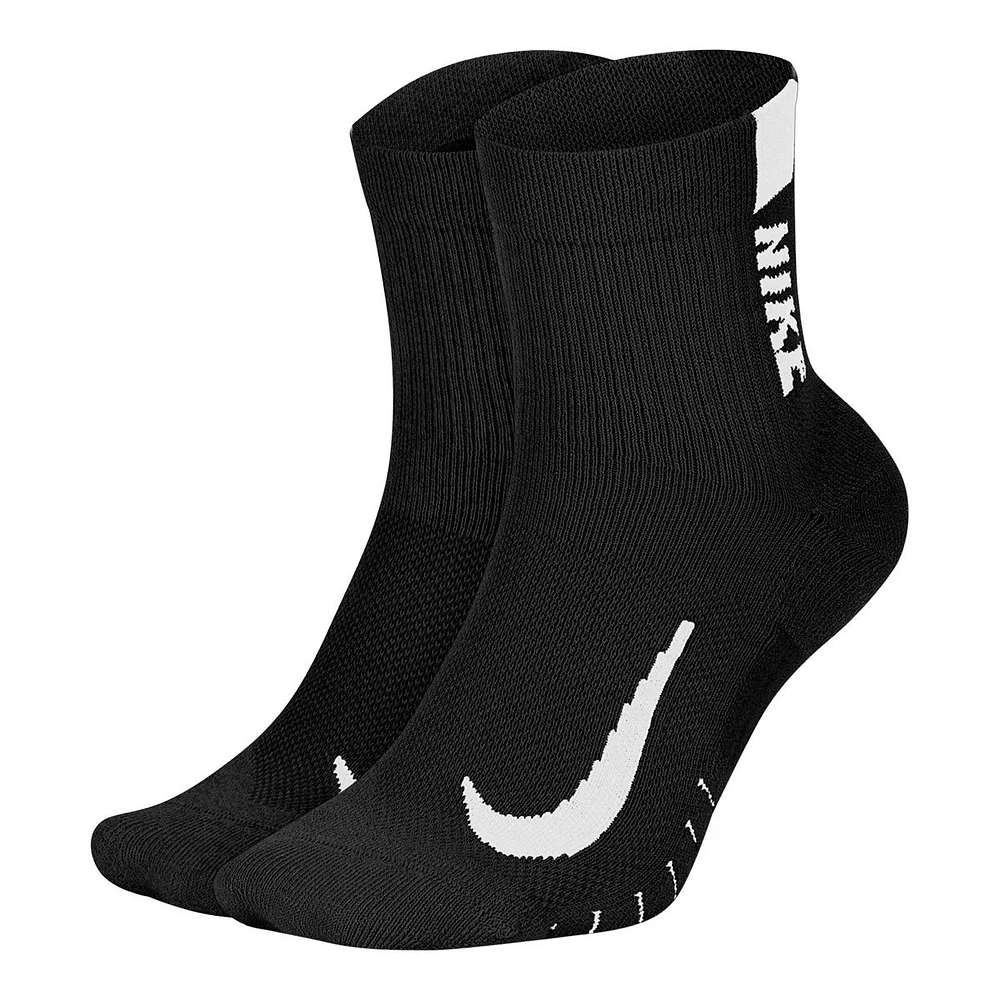 Nike Men's Run Multiplier Ankle Socks - 2 Pack