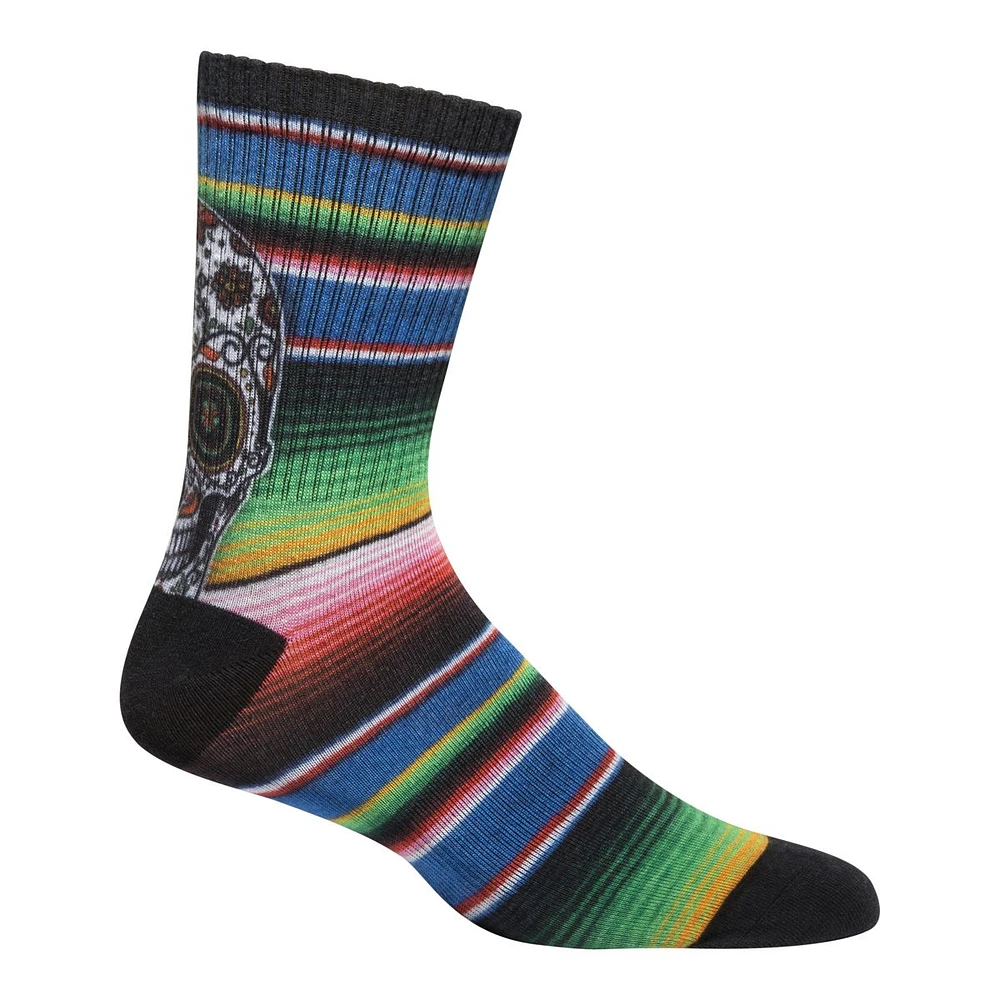 Ripzone Men's Sugar Skull Crew Socks