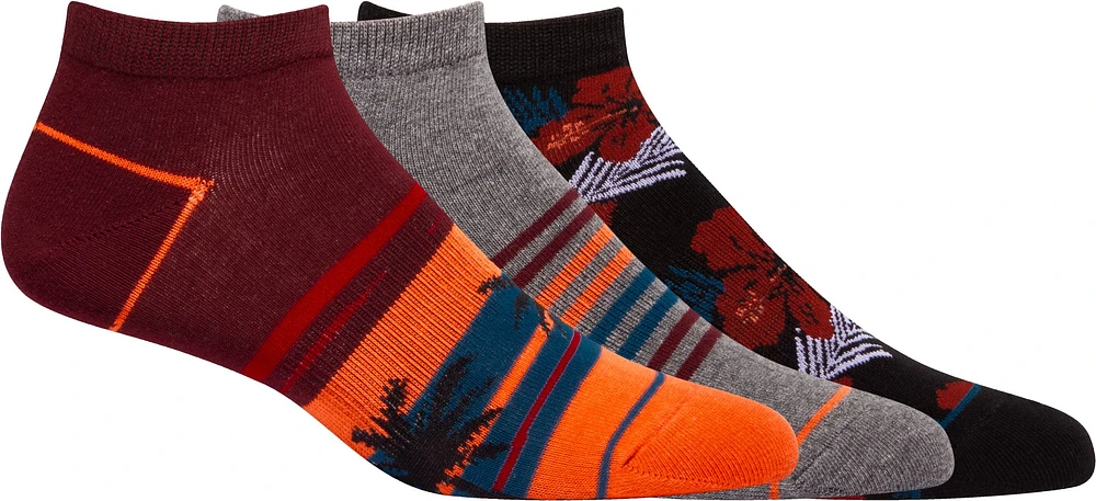 Ripzone Men's Night Tropics No Show Socks - 3 Pack