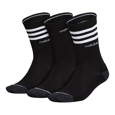 adidas Men's 3-Stripe Crew Socks, 3-Pack