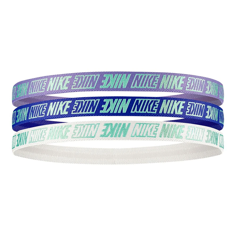 Nike Girls' Headband 2.0 Metallic - 3 Pack