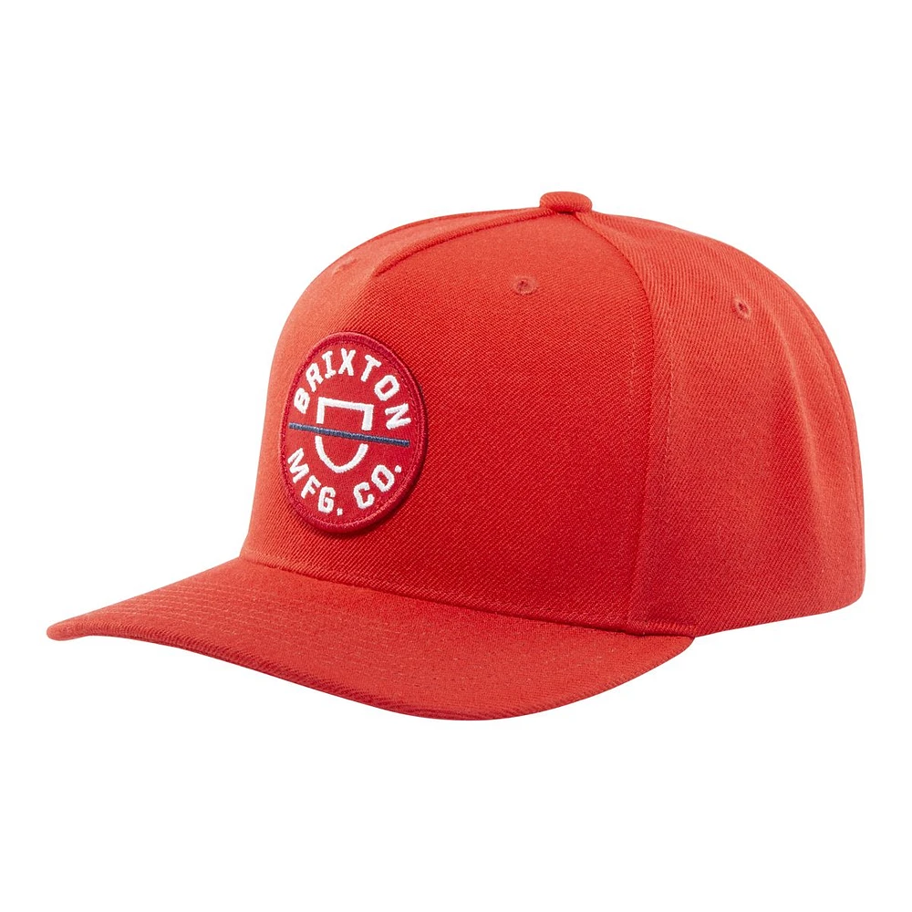 Brixton Men's Crest C MP Snapback Hat