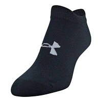 Under Armour Women's Essential 2.0 No Show Sock - 6 Pack - Black