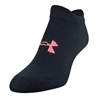 Under Armour Women's Essential 2.0 No Show Sock - 6 Pack - Black