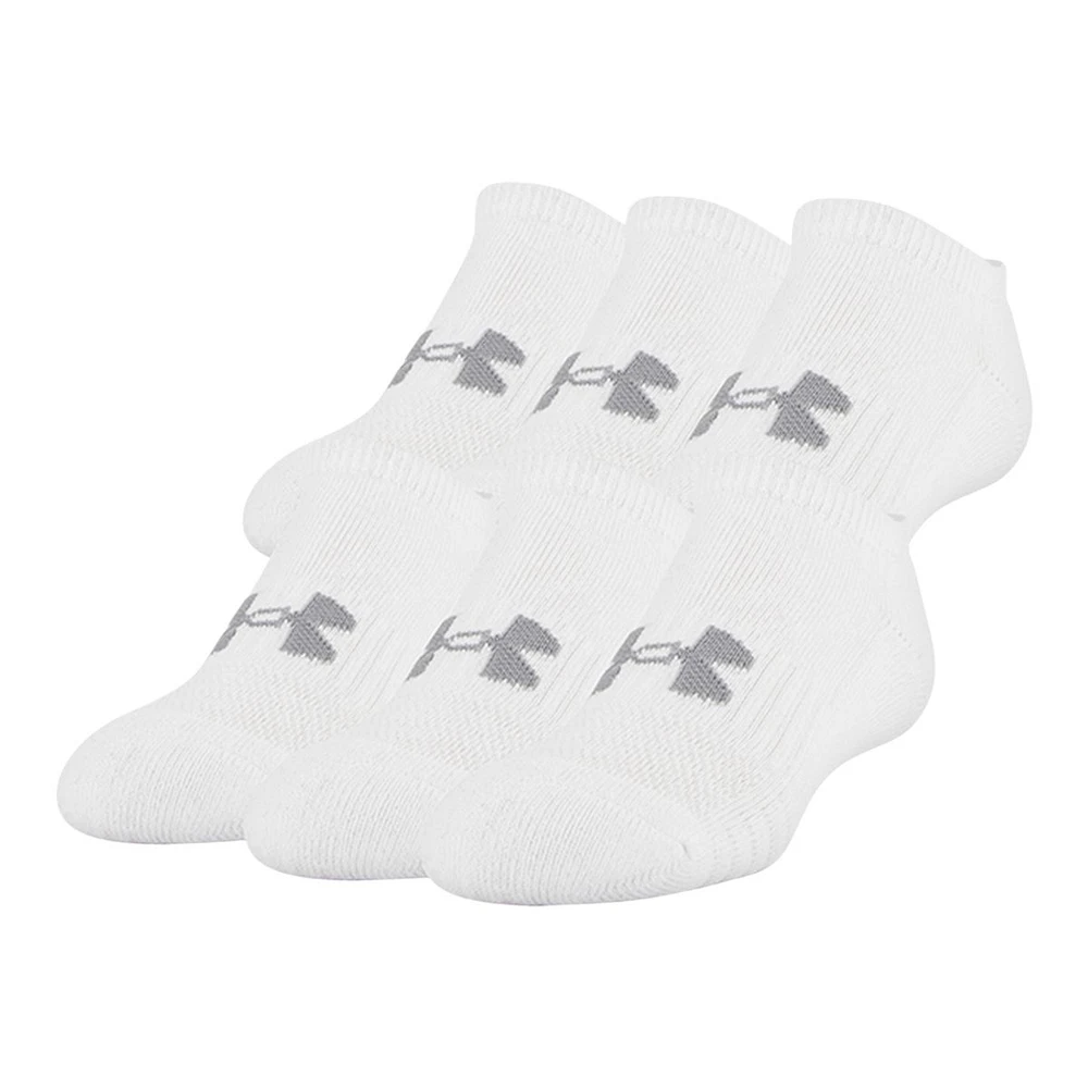 Under Armour Women's Training Cotton No-Show Socks, Medium Cushioned, 6-Pack