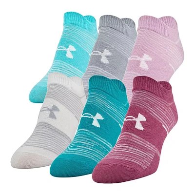 Under Armour Women’s Essentials No Show - 6 Pack - Pink