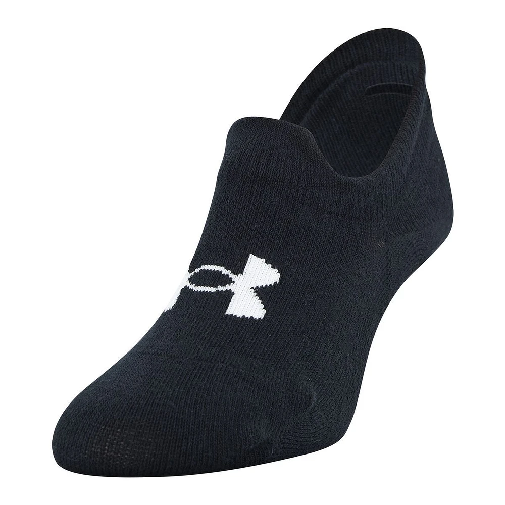 Under Armour Women's Train Ultra Low Socks, Moisture-Wicking, 3-Pack