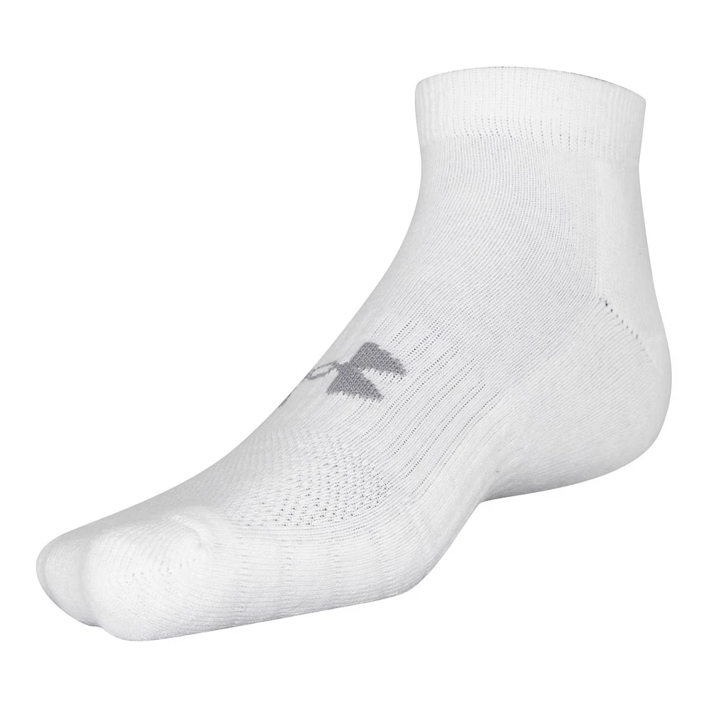 Under Armour Women's Training CottonTech Low Socks, Moisture-Wicking, 3-Pack