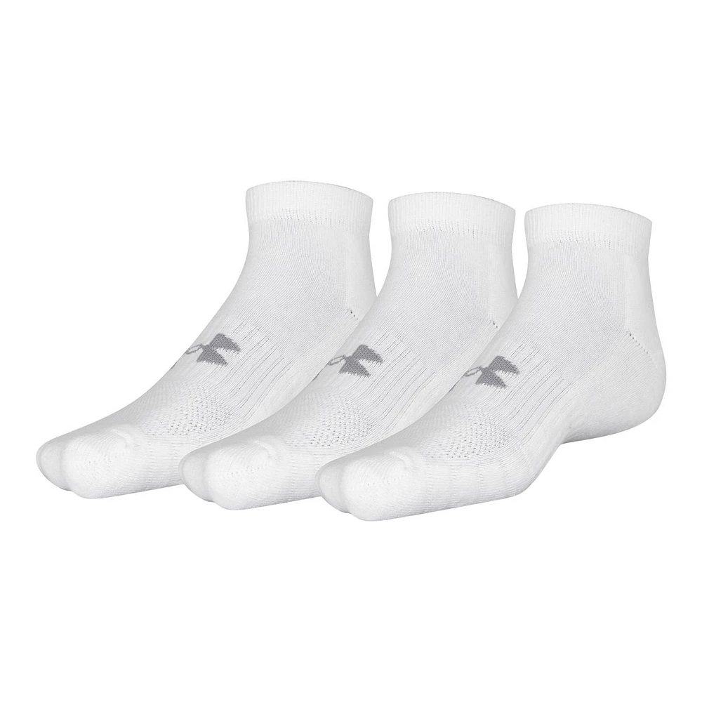 Under Armour Women's Training CottonTech Low Socks, Moisture-Wicking, 3-Pack