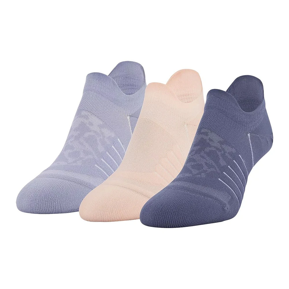 Under Armour Women's Breathe No-Show Socks, Moisture-Wicking, 3-Pack