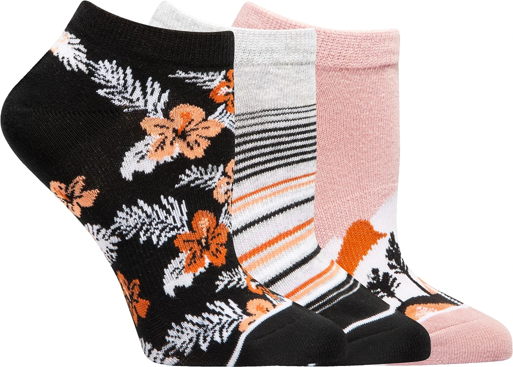 Ripzone Women's Night Tropics No Show Socks - 3 Pack