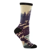 Woods Women's Sampson Everyday All Over Print Crew Socks