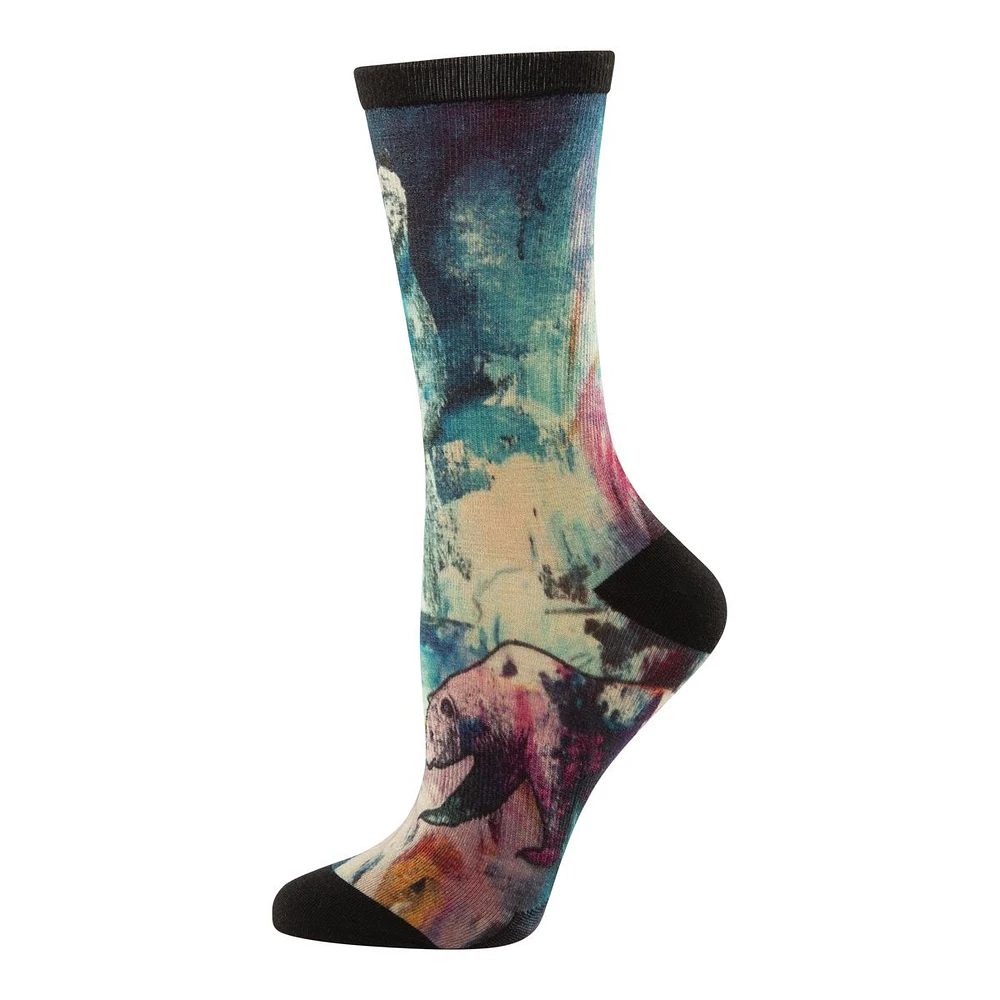 Woods Women's Sampson Everyday All Over Print Crew Socks