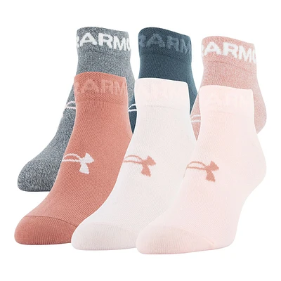 Under Armour Women's Essential No-Show Socks, Arch Support, 6-Pack