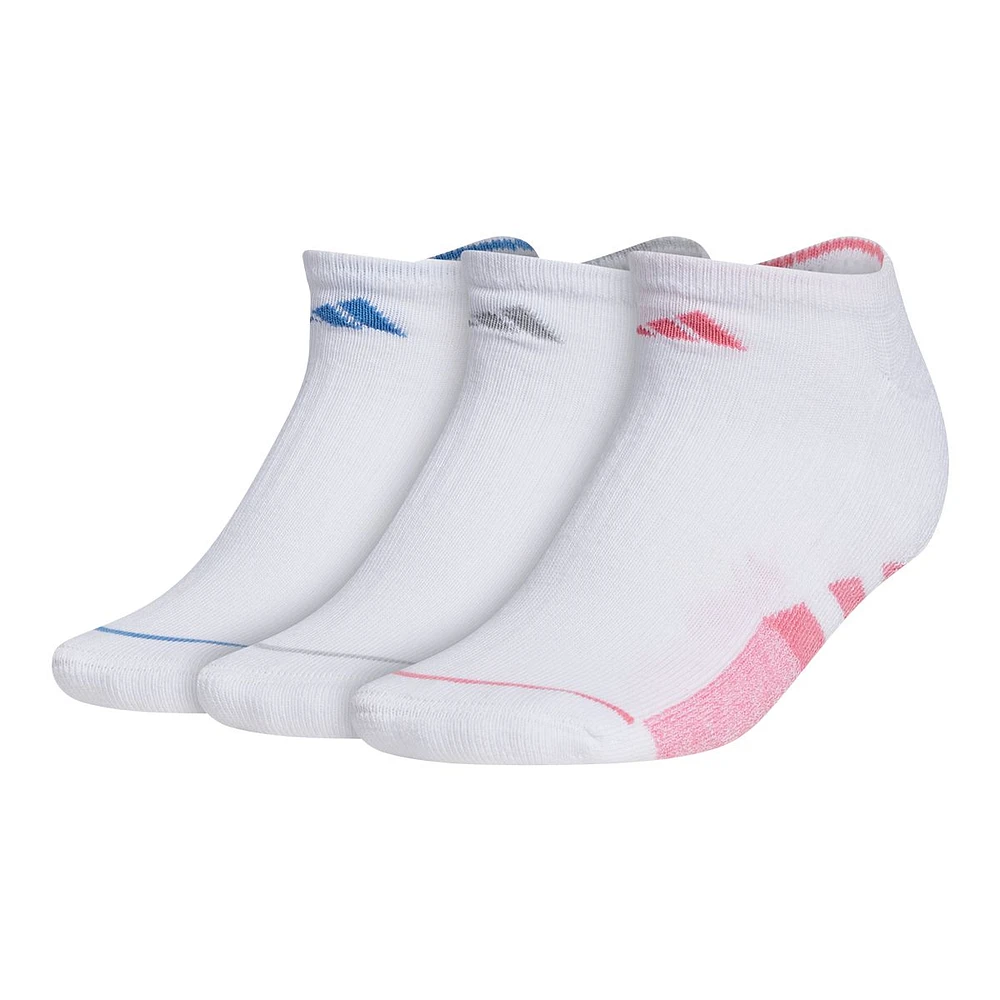 adidas Women's Superlite Space Dye No-Show Socks, Moisture-Wicking, 3-Pack