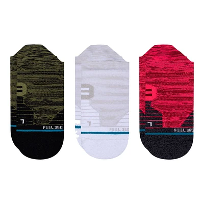 Stance Women's Run Melange  No-Show Socks, Moisture-Wicking, 3-Pack