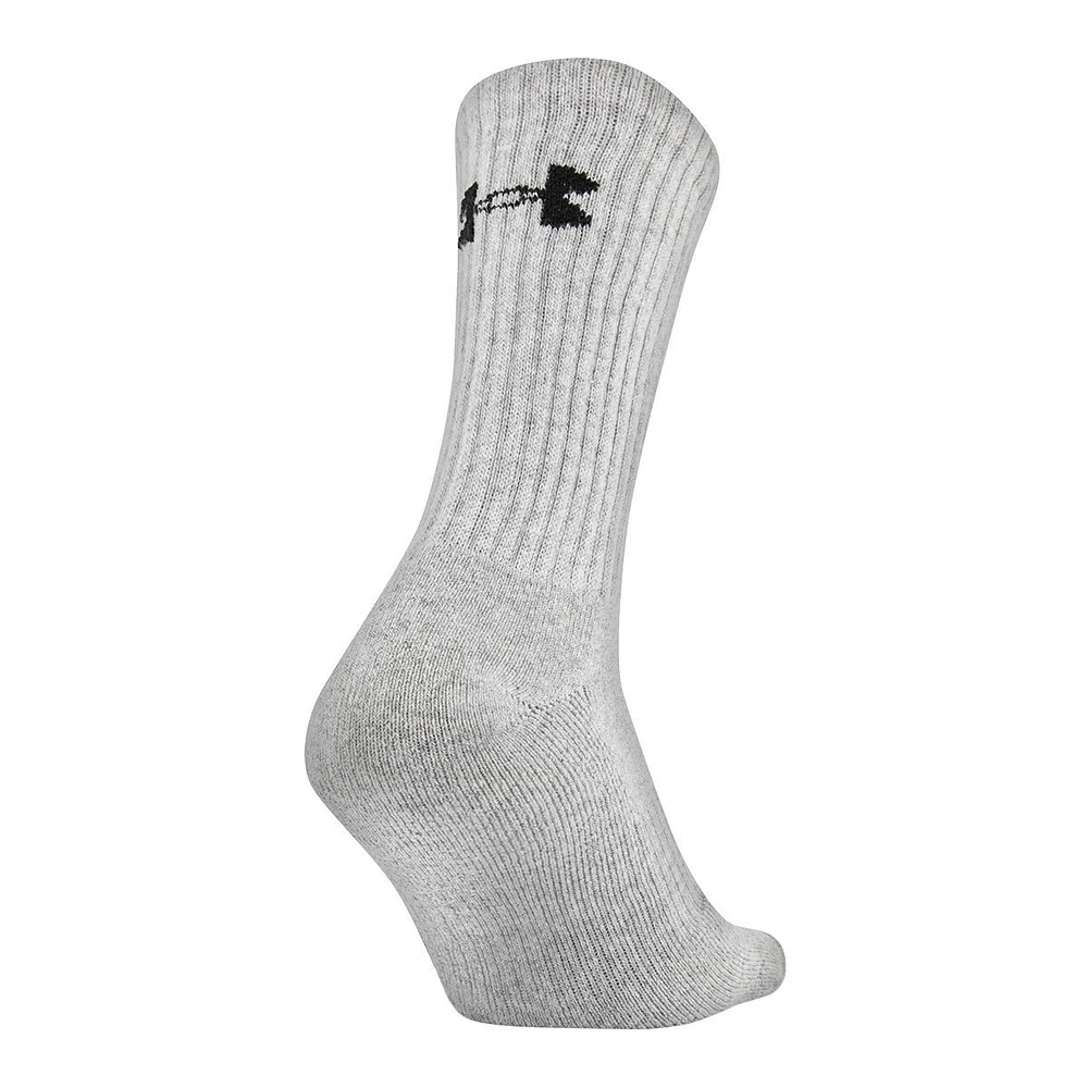 Under Armour Kids' Charged Cotton 2.0 Crew Socks - 6 Pack