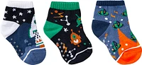 Ripzone Boys' Toddler Quarter Crew Socks - 3 Pack