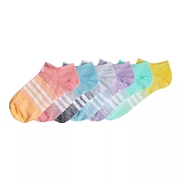 adidas Girls' Superlite Spacedye No Show Socks - 6 Pack