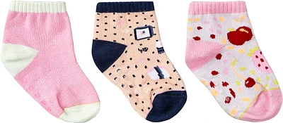 Ripzone Girls' Toddler Quarter Crew Socks - 3 Pack