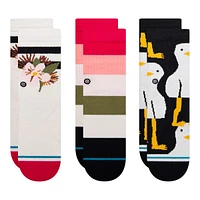 Stance Girls' Columba Crew Socks - 3 Pack