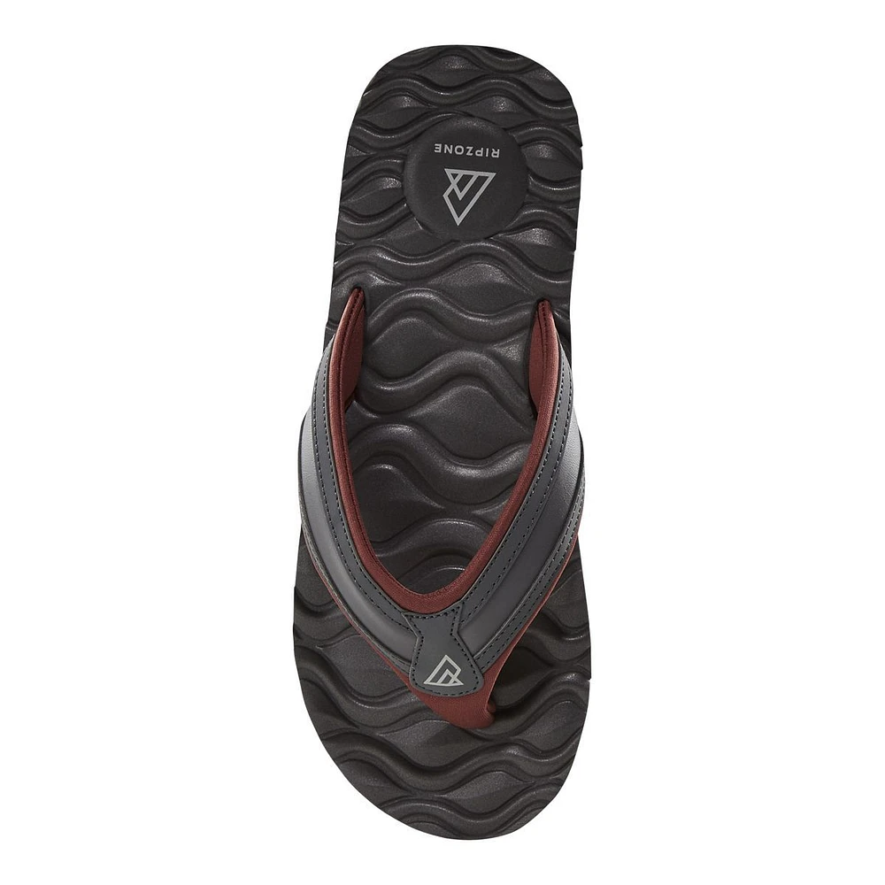 Ripzone Men's Cushy Flip Flops/Sandals, Slip Resistant