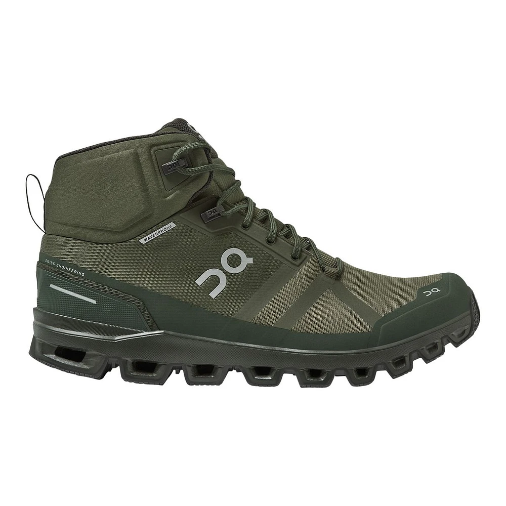 On Men's Cloudrock Mid Waterproof Textile Hiking Shoes