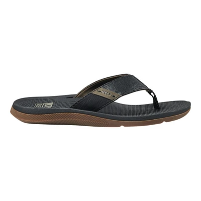 Reef Men's Santa Ana Synthetic Leather Lined Supported Flip Flops Sandals