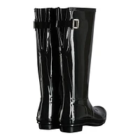 Hunter Women's Original Back Adjustable Wellington Rubber Rain Boots, Tall, Waterproof