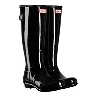 Hunter Women's Original Back Adjustable Wellington Rubber Rain Boots, Tall, Waterproof