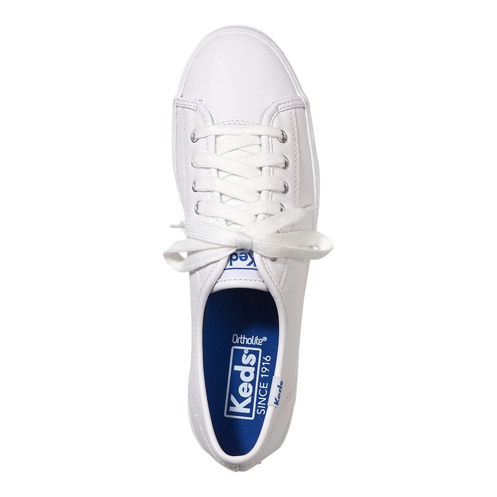 Keds Women's Triple Kick Leather Shoes - White