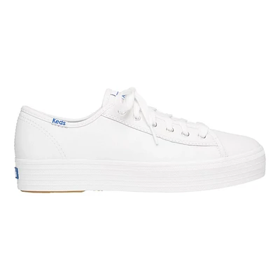 Keds Women's Triple Kick Leather Shoes - White