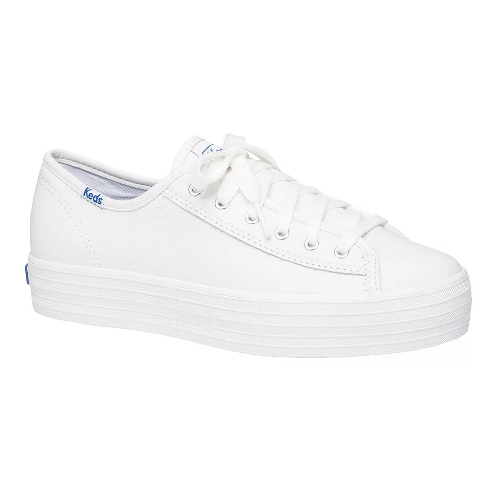 Keds Women's Triple Kick Leather Shoes - White