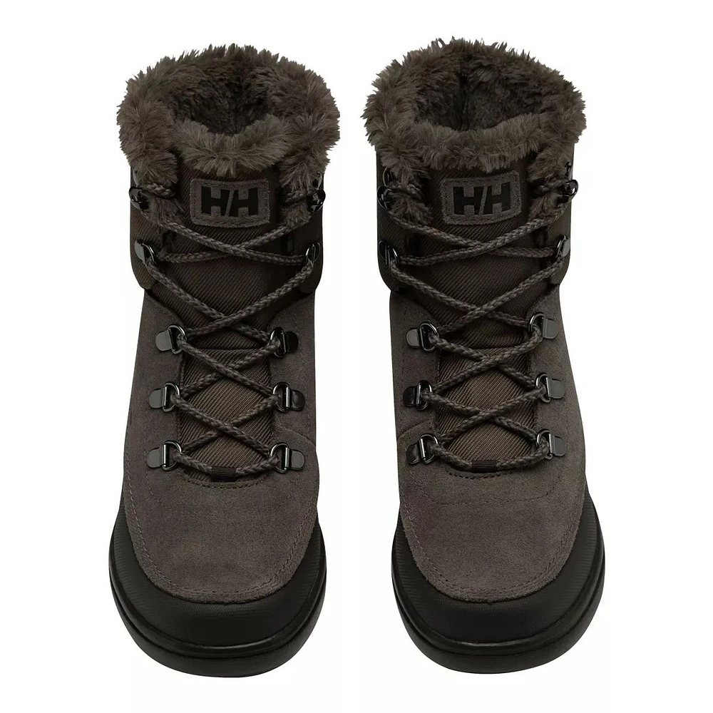 Helly Hansen Women's Sorrento Winter Boots, Mid Top, Waterproof, Non Slip, Faux Fur