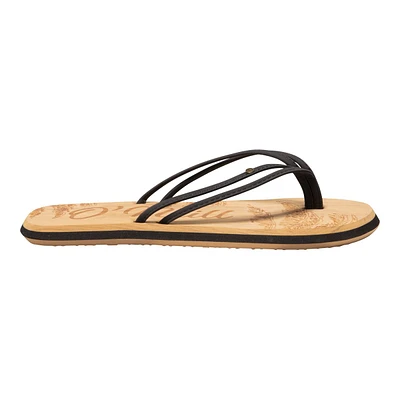 O'Neill Women's Ditsy Triple Strap Slip-On Sandals