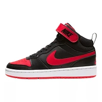 Nike Kids' Grade School Court Borough 2 Shoes, Boys, Mid Top, Basketball, Leather, Lace