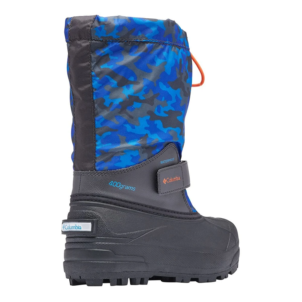 Columbia Kids' Powderbug Forty Print Waterproof Insulated Non-Slip Winter Boots