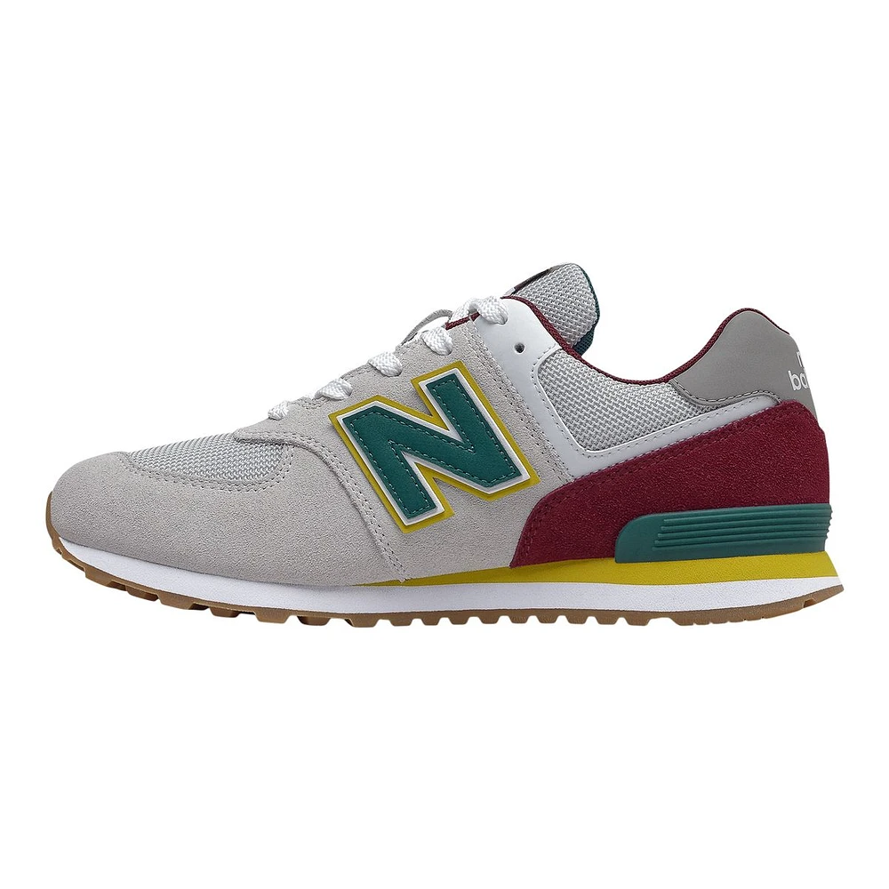 New Balance Kids' Grade School 574 Shoes, Boys, Casual, Sneakers, Velcro, Cushioned