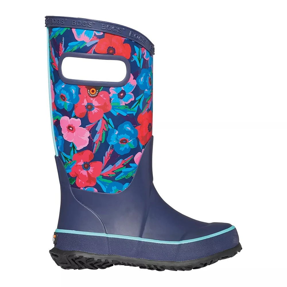 Bogs Kids' Pre-School Pansies Rubber Rain Boots, Girls', Waterproof, Tall