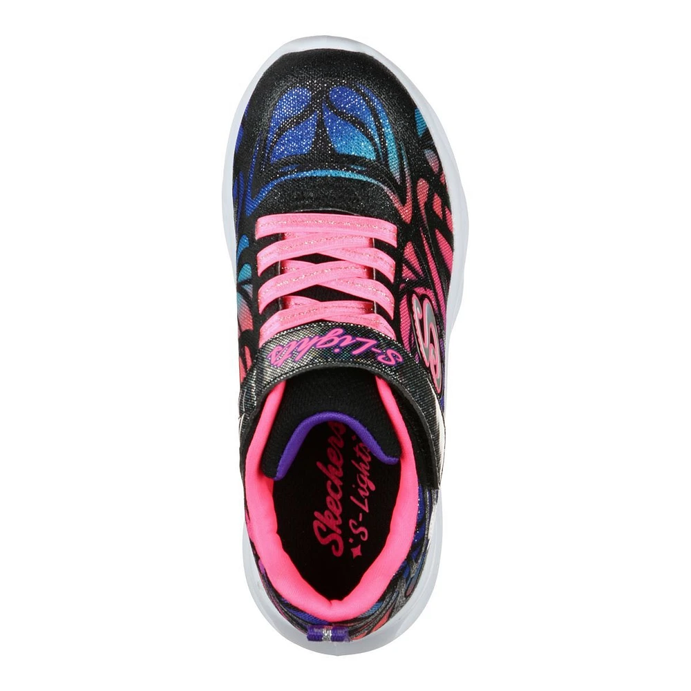 Skechers Kids'  S Lights: Twisty Brights Dazzle Flash Shoes, Girls, Velcro, Light Up