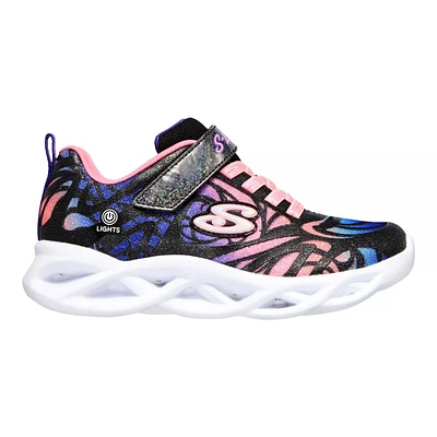 Skechers Kids'  S Lights: Twisty Brights Dazzle Flash Shoes, Girls, Velcro, Light Up