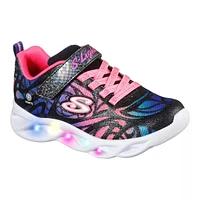 Skechers Kids'  S Lights: Twisty Brights Dazzle Flash Shoes, Girls, Velcro, Light Up