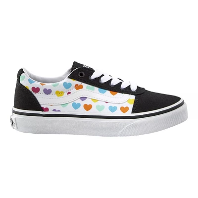 Vans Kids' Pre-School/Grade School Ward Mulitcolor Hearts Shoes, Girls, Low Top