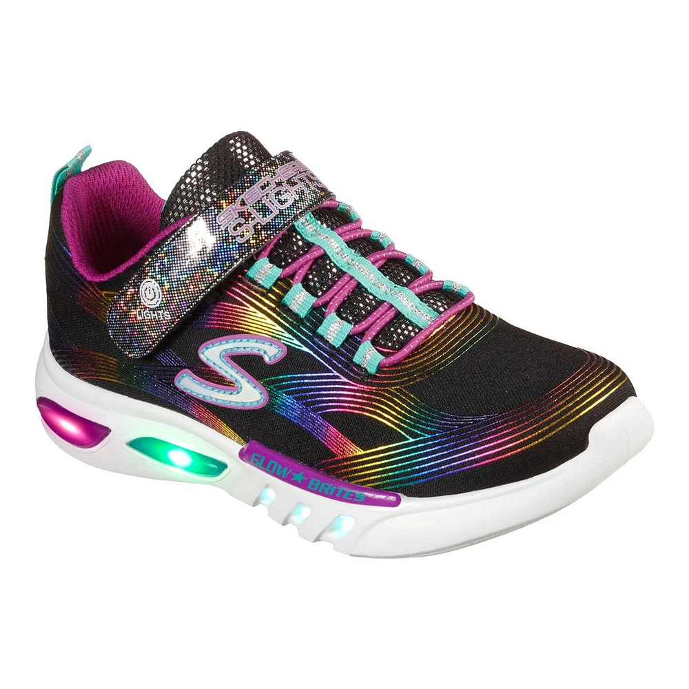 Skechers Kids' Pre-School S Lights: Glow Brites Shoes, Girls, Sneakers, Velcro, Light Up